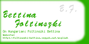 bettina foltinszki business card